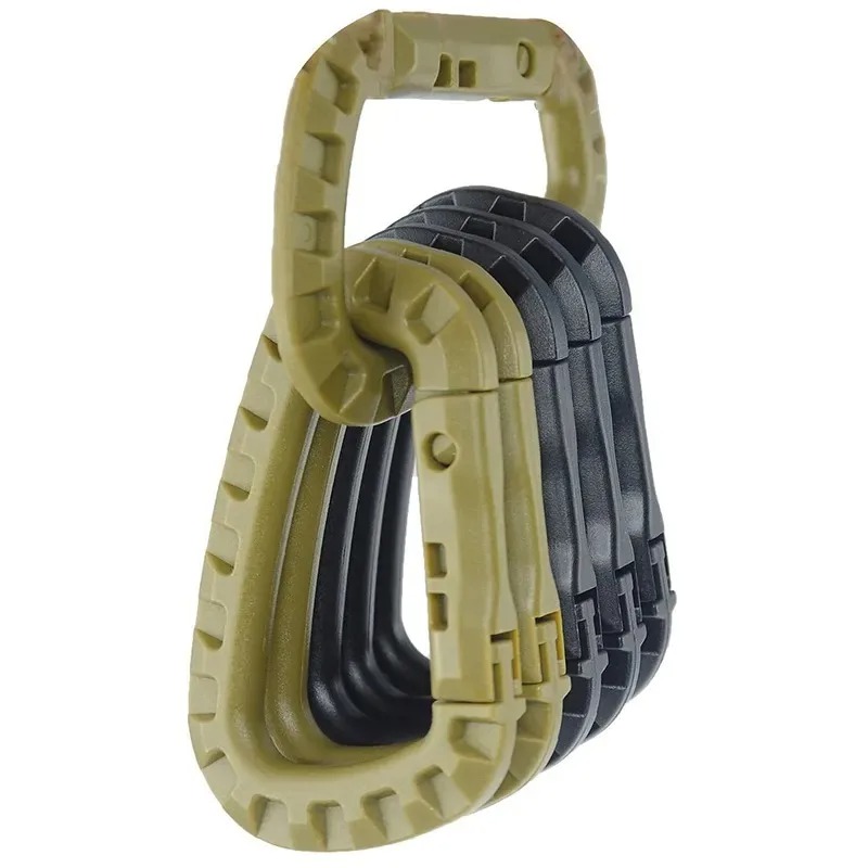 Chain Quick Link - Taktisches Karabiner-Set, Kunststoff, Stahl, Schnellhaken, Gurtband,